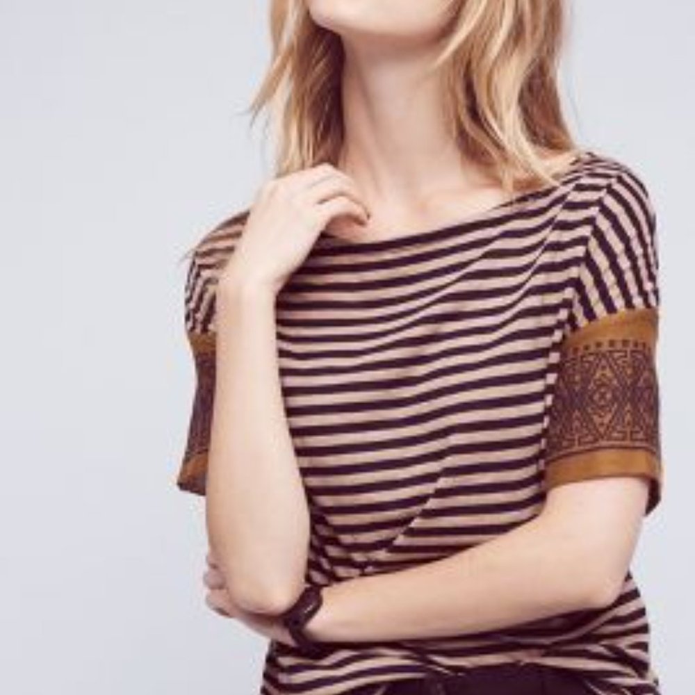 Anthropologie Margot Printed Tee Sz Medium